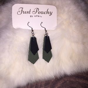 Layered Leather Earrings